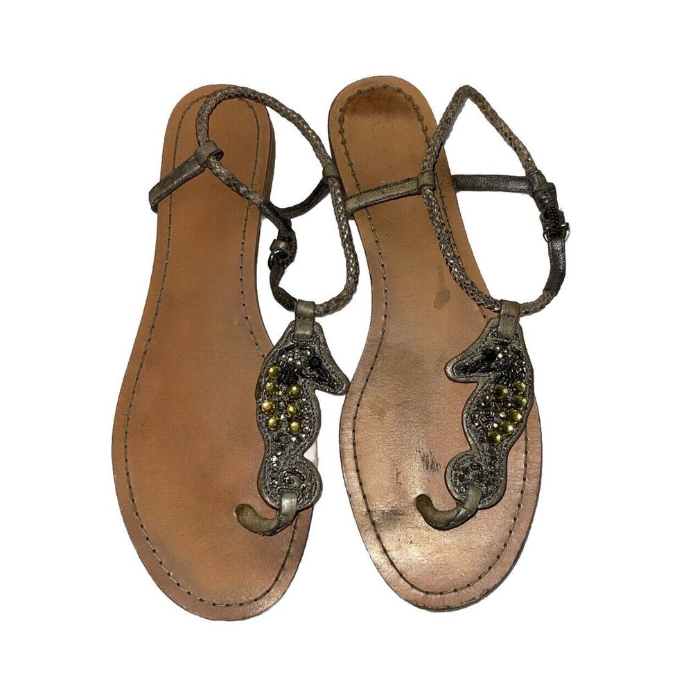 Silver Coach Seahorse Sandals